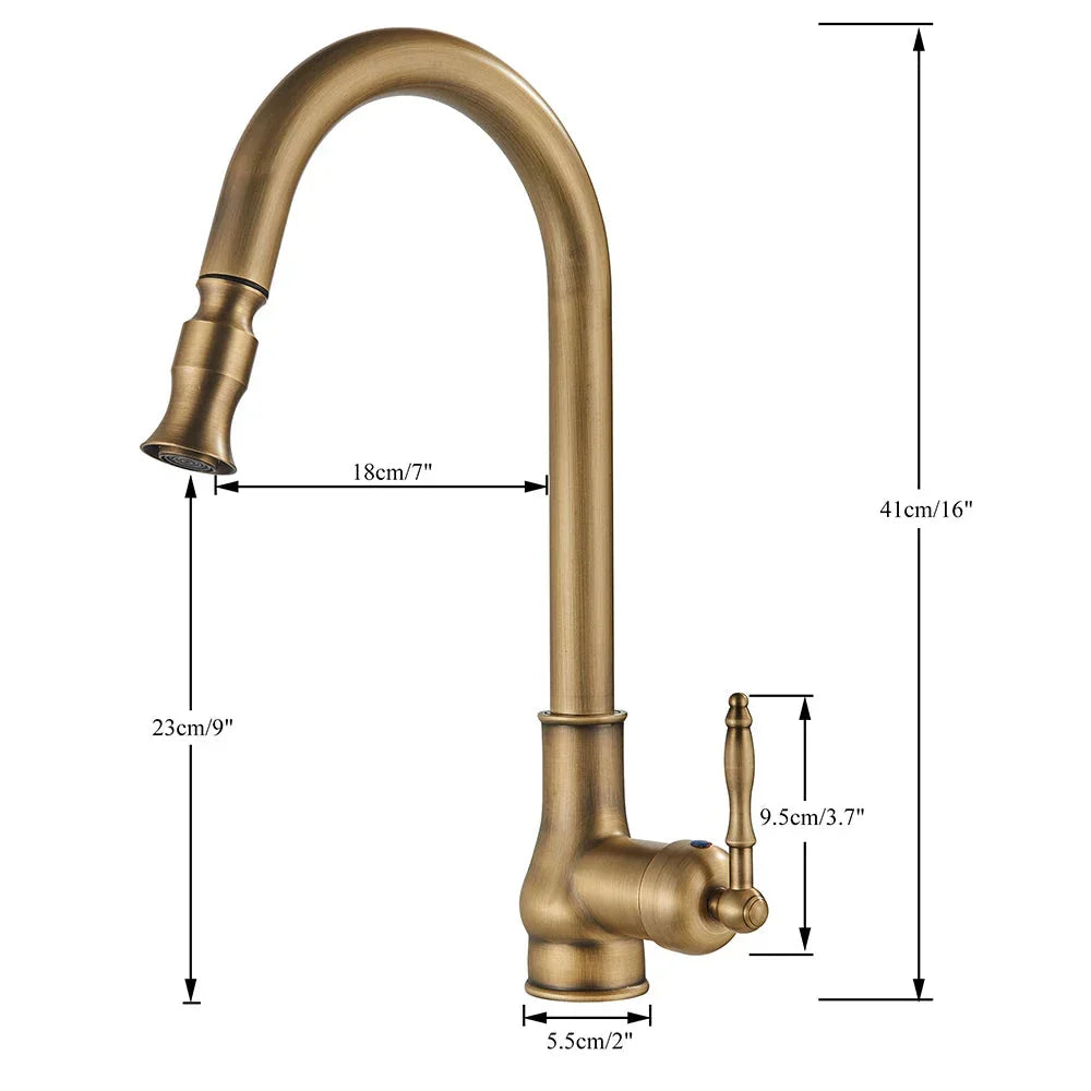 VintageTap – Rubinetto da cucina in ottone anticato