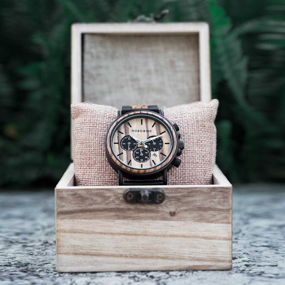 BOBOBIRD Houten Horloge