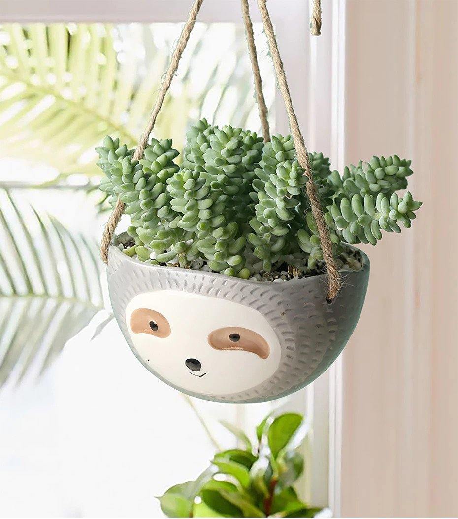 Sloth Keramisk Hängande Suckulent Planter