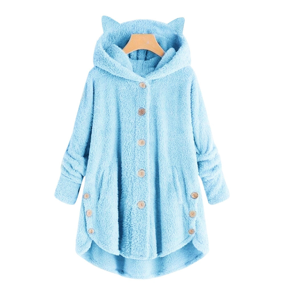 Mode Cat Ears Hoodie Coat