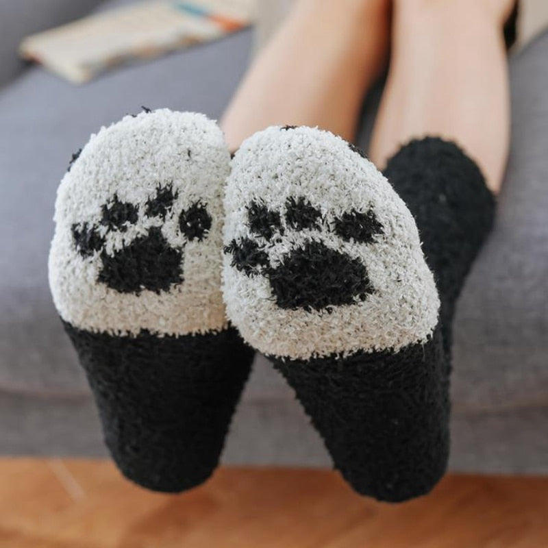 Socken mit Katzenzehenbohnen