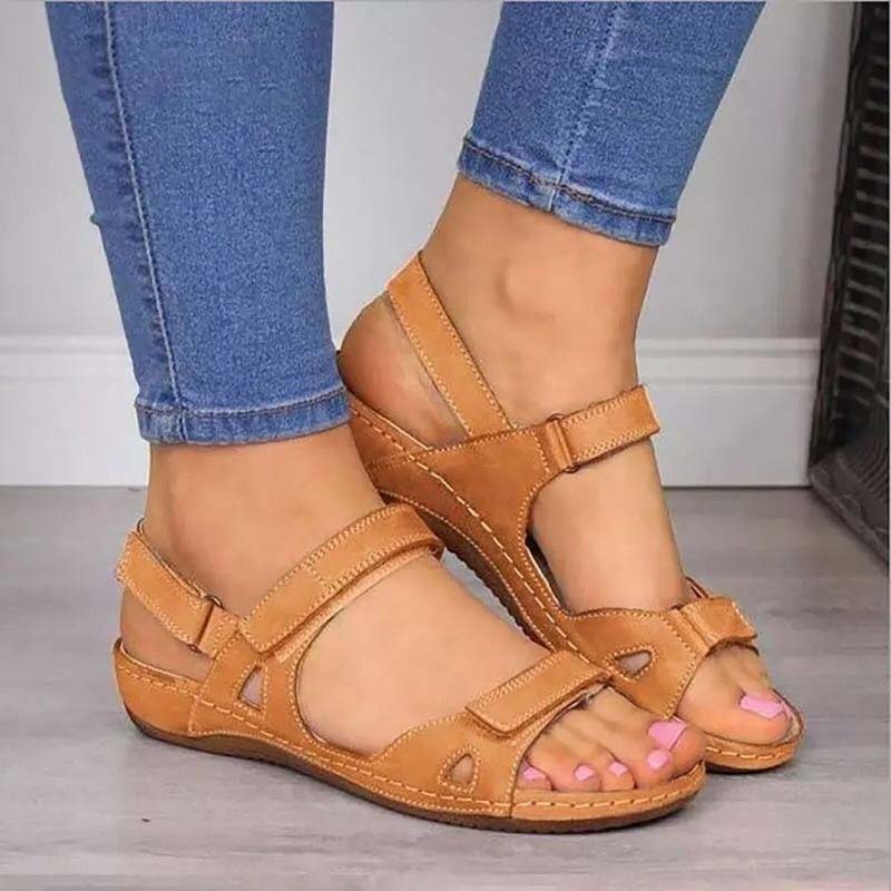 Sommer Bliss Clark | Orthopädische Sommersandalen mit Klettverschluss für Damen