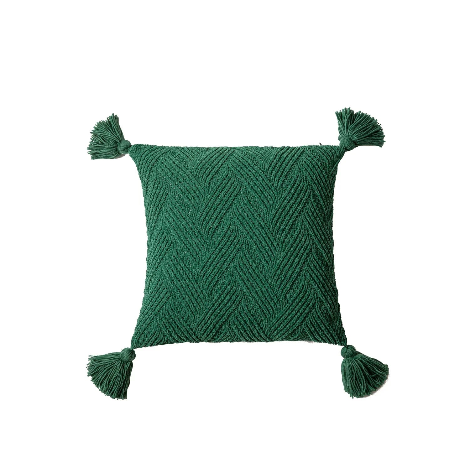 NordicTassel - Housse de coussin en chenille pour la décoration intérieure