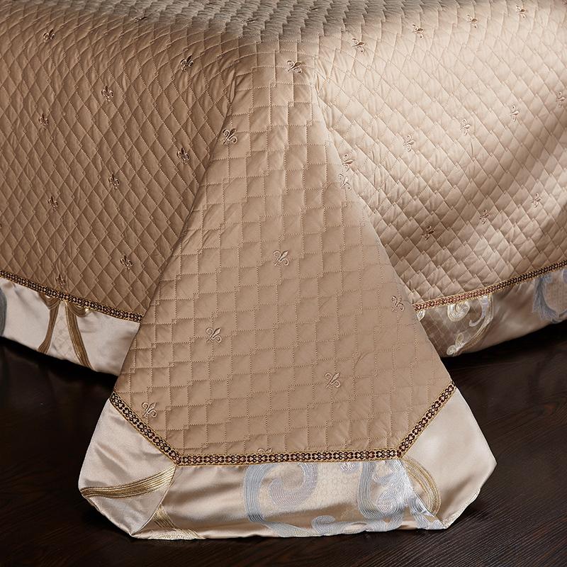 Esmoidis Golden Silk Cotton Luxury Jacquard Duvet Cover Set