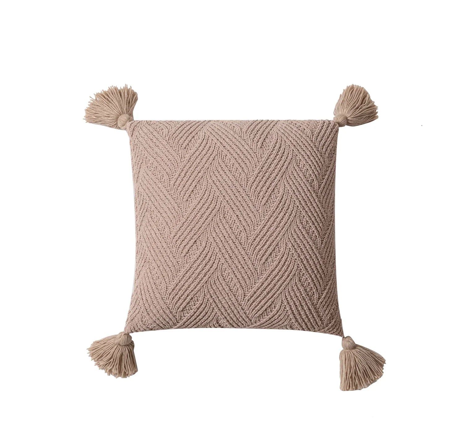 NordicTassel - Housse de coussin en chenille pour la décoration intérieure