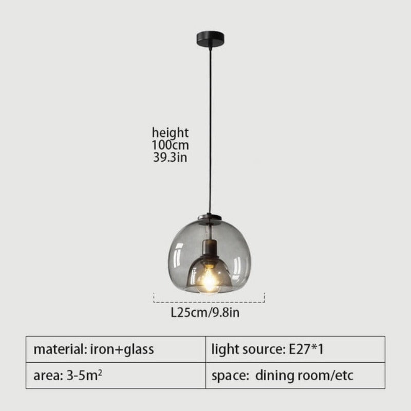 Lampada a sospensione a LED nordica scura