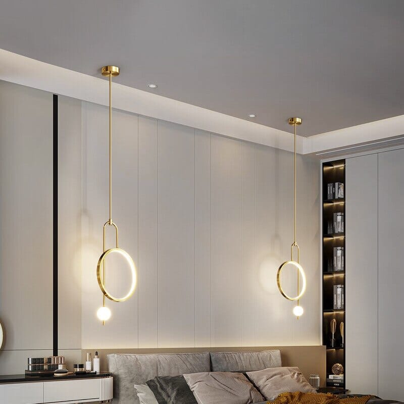 Modern Gold Ring Pendant Light