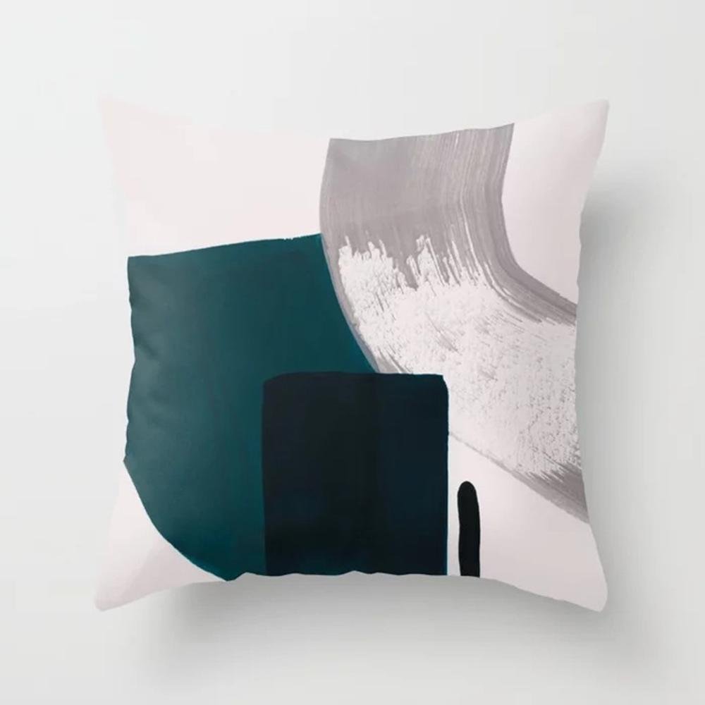 Fundas de almohada con motivos geométricos abstractos