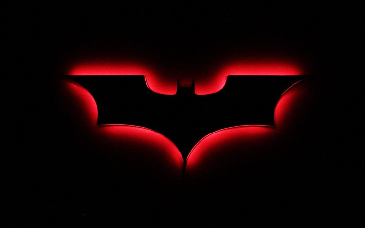 Batman LED-vegglampe med trådløs fjernkontroll og fargeendring