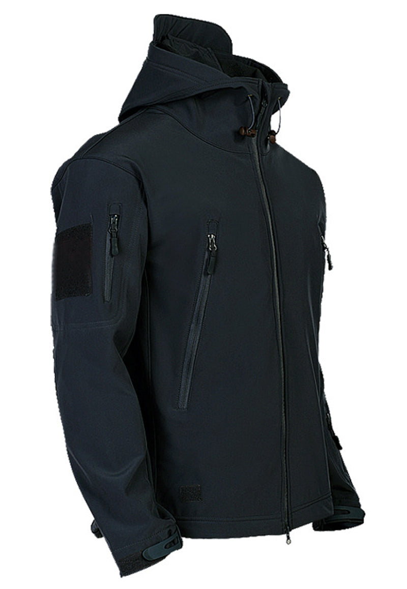 Giacca Soft Shell - Bomber tattico antivento impermeabile con cappuccio da uomo