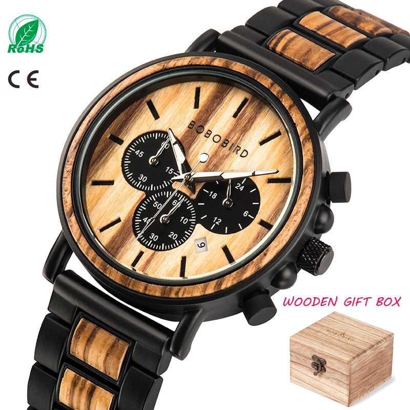 BOBOBIRD Houten Horloge