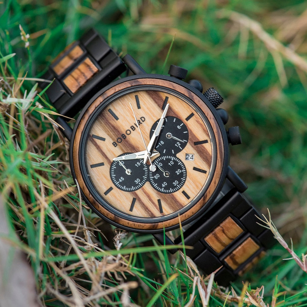 BOBOBIRD Houten Horloge