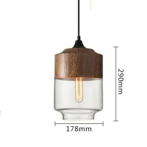 Jevaglo™ | Suspension luxueuse en verre et bois