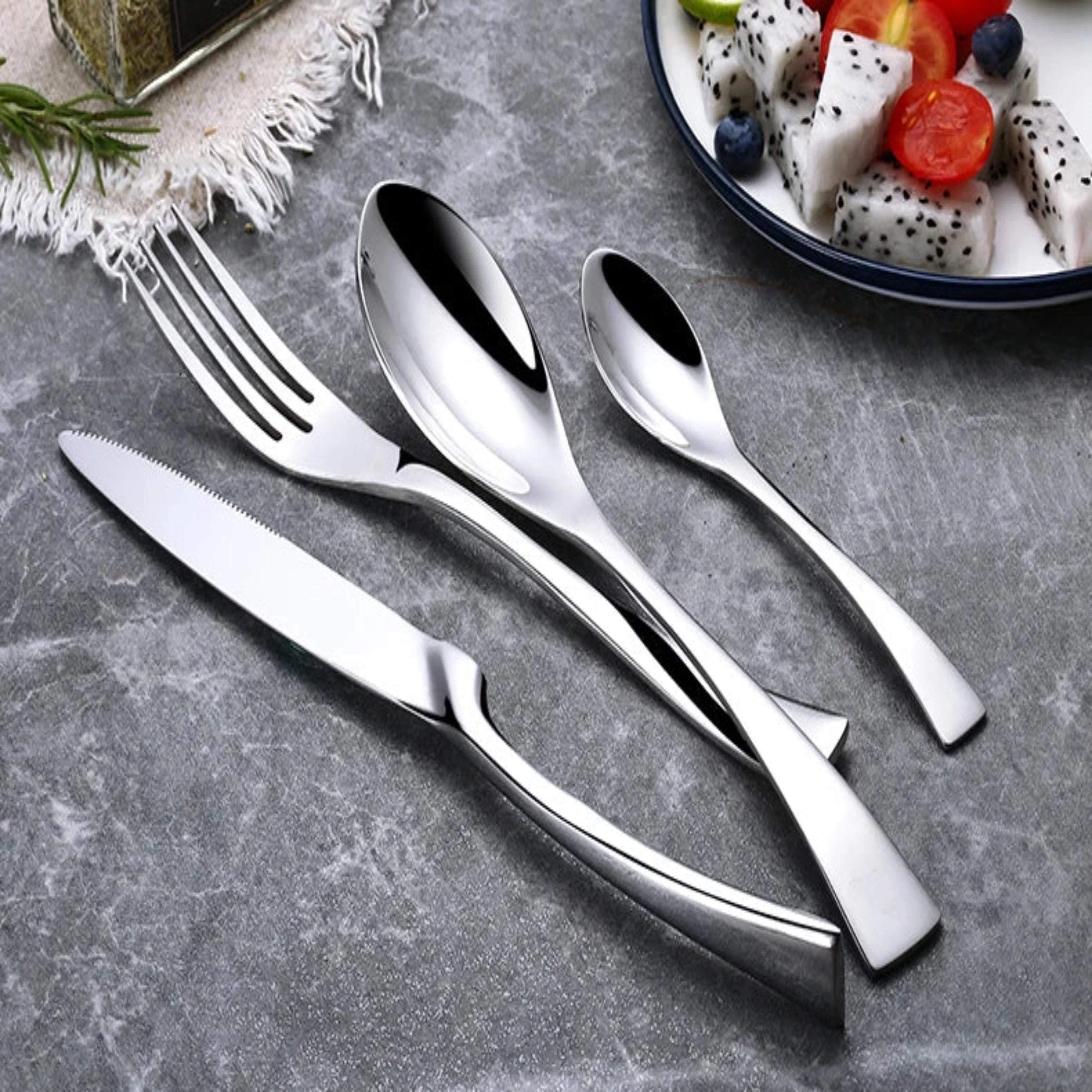 Besteckset aus Edelstahl Salime Silver Collection