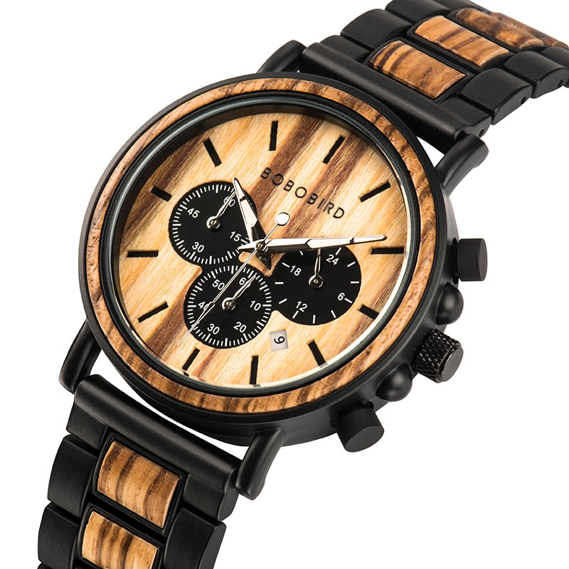 Reloj de madera BOBOBIRD