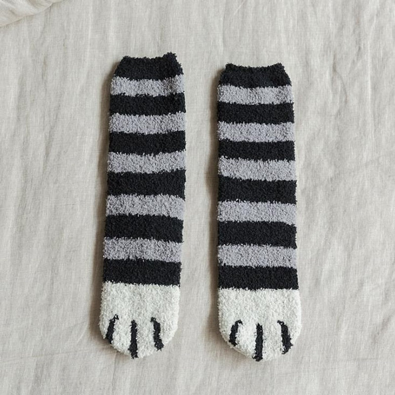 Socken mit Katzenzehenbohnen