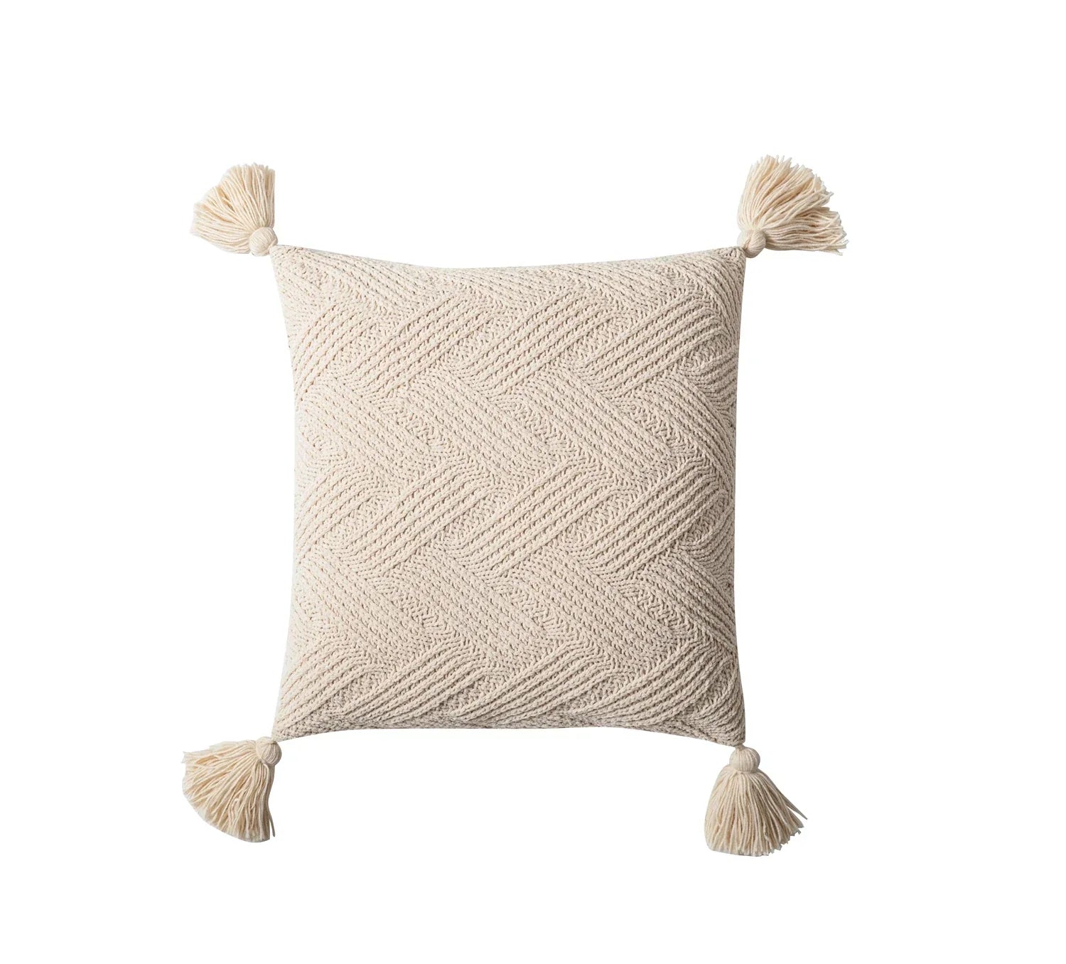 NordicTassel - Housse de coussin en chenille pour la décoration intérieure