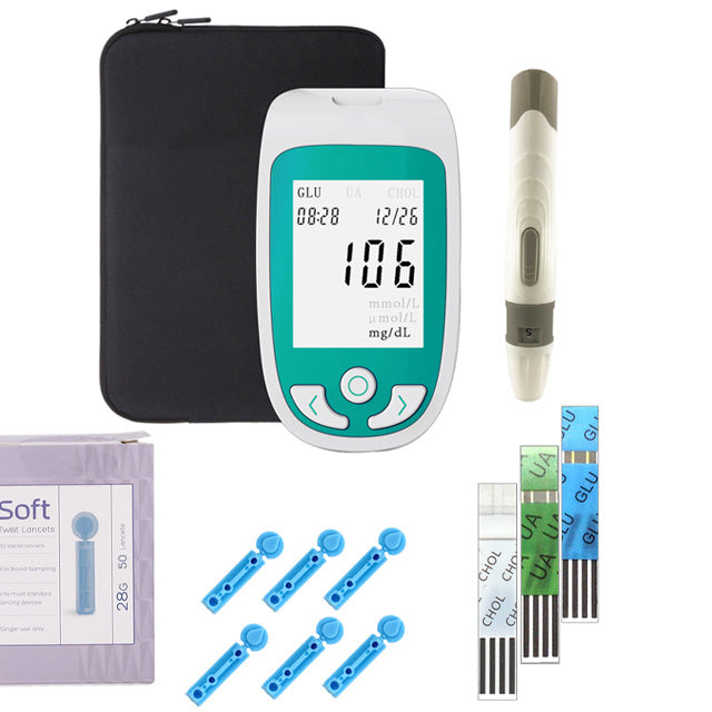 3 In 1 Multifunctional Health Monitor (Cholesterol, Glucose & Uric Acid)