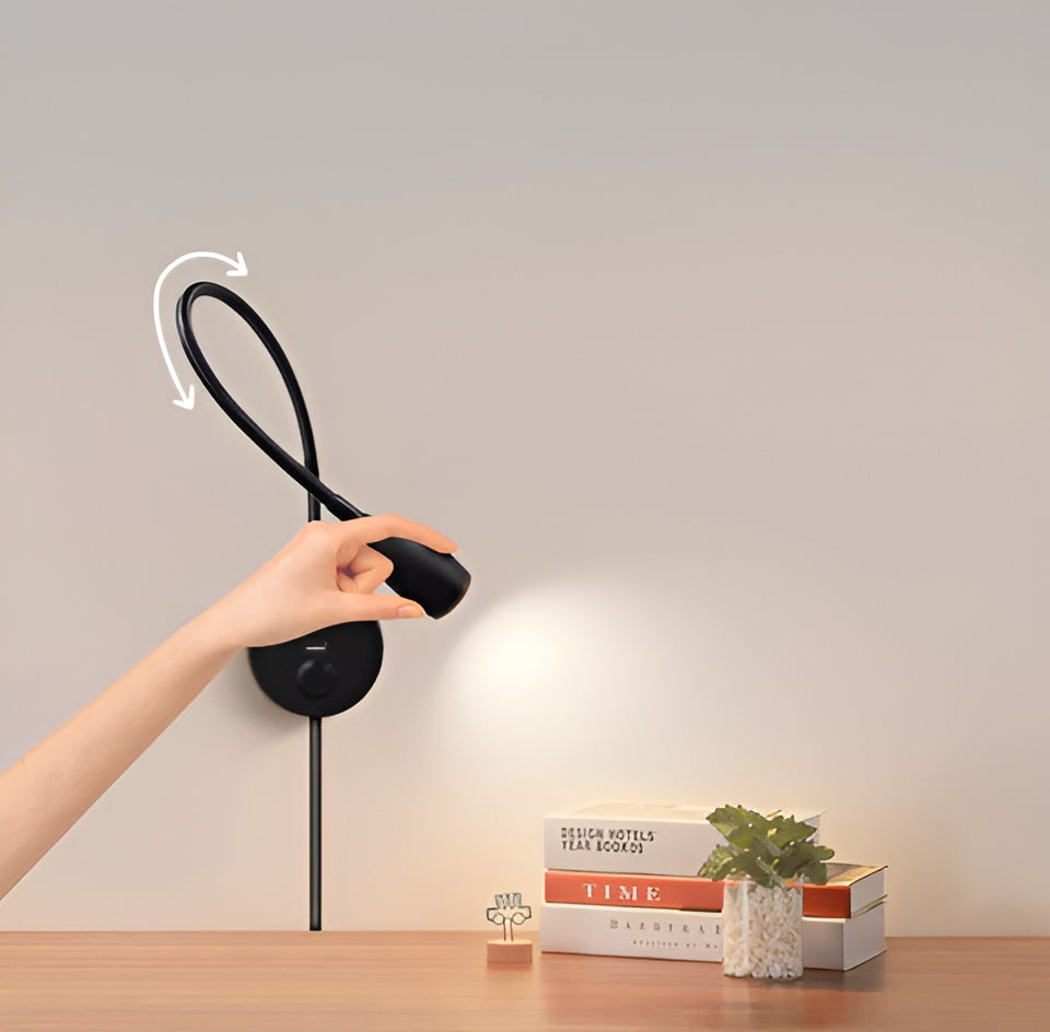 TouchGlow - 2-in-1-zwanenhals-wandlamp met USB-oplader voor gezellige leesavonden