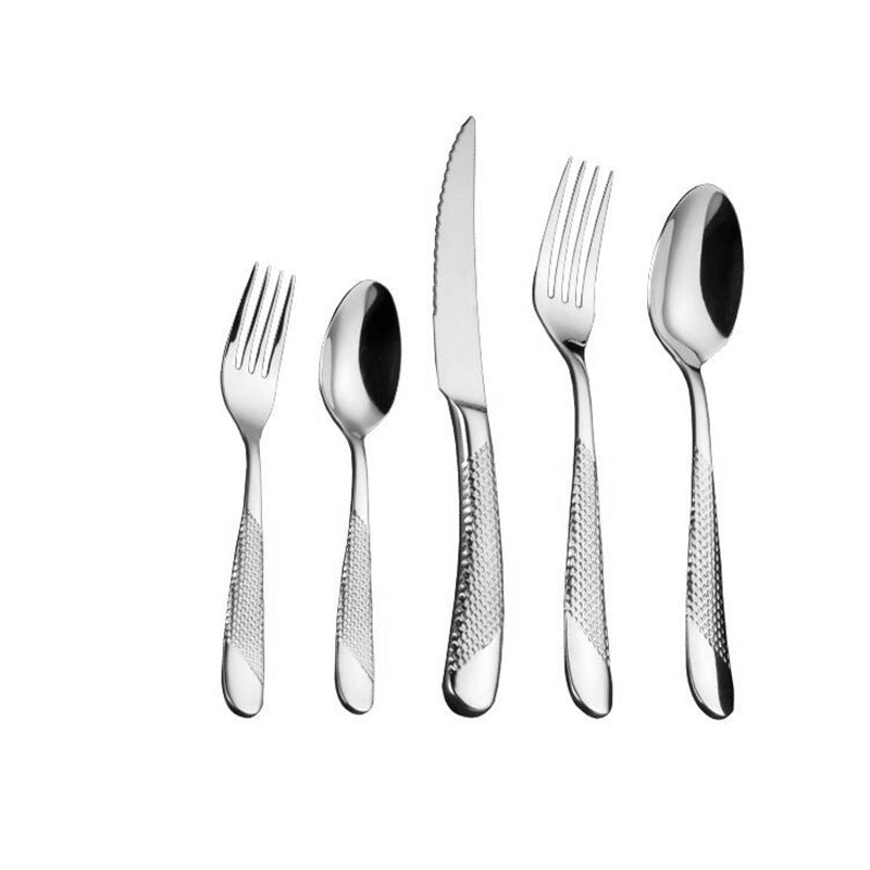 Ferran Diagonal Textured Stainless Steel Cutlery Set