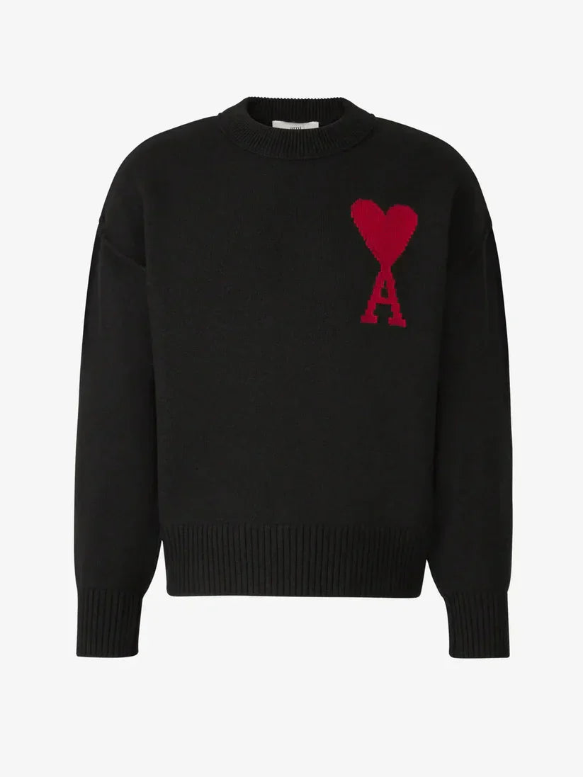 Amitalie | Luxurious unisex sweater with an iconic heart made of 100% wool