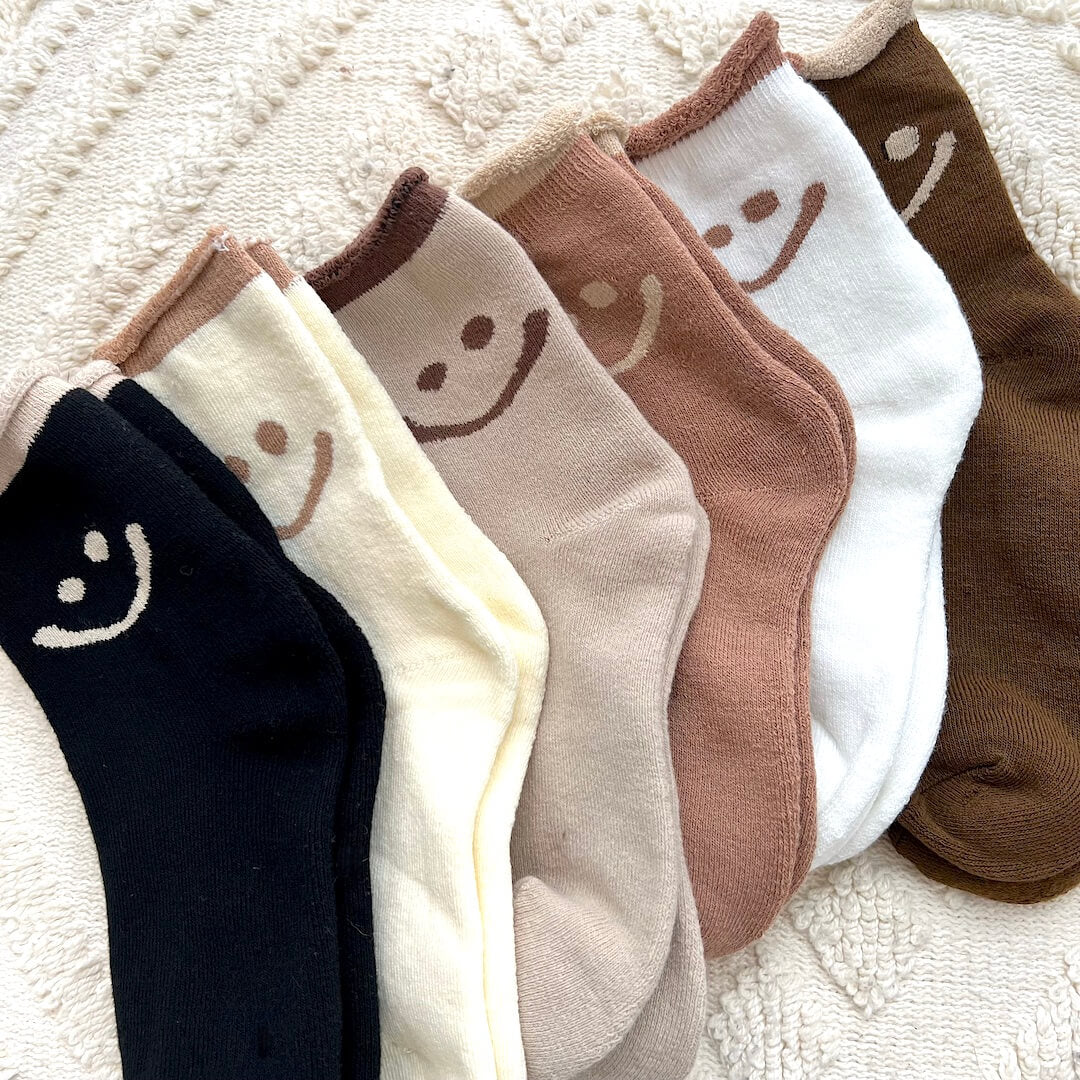 Socken mit Happy Face im Set