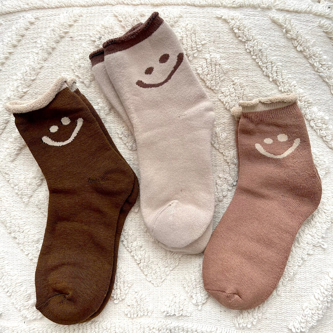 Socken mit Happy Face im Set