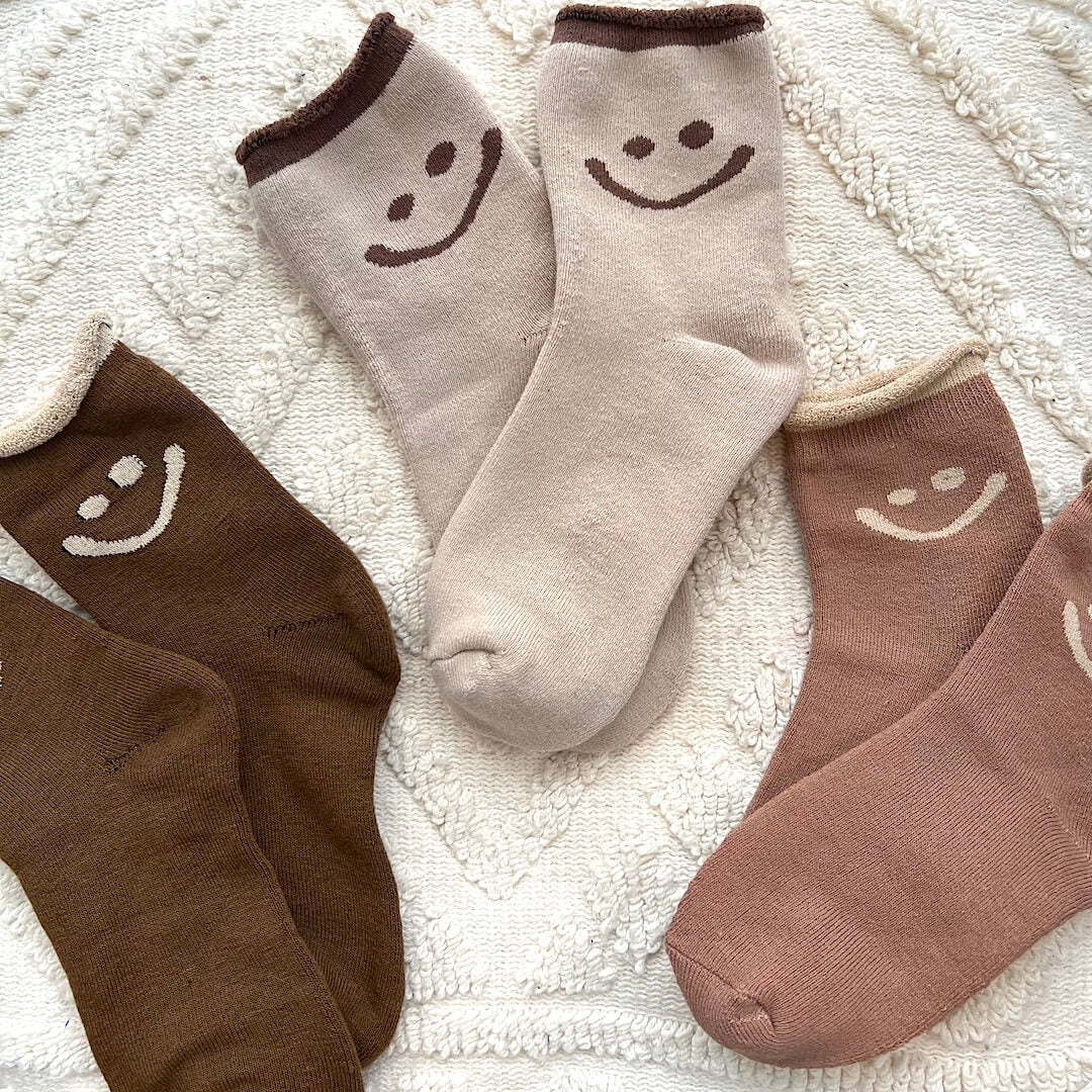 Socken mit Happy Face im Set