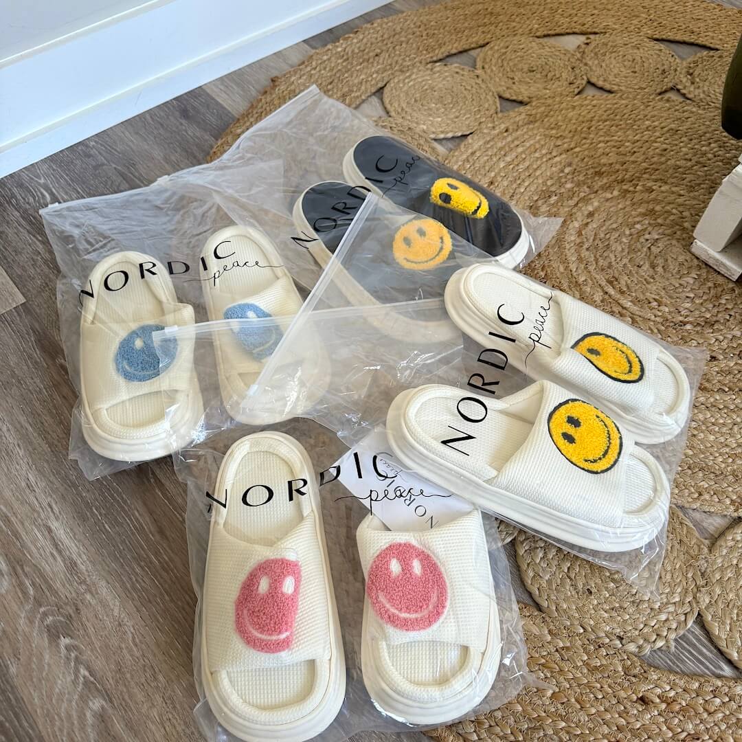 Happy Face Platform Slippers