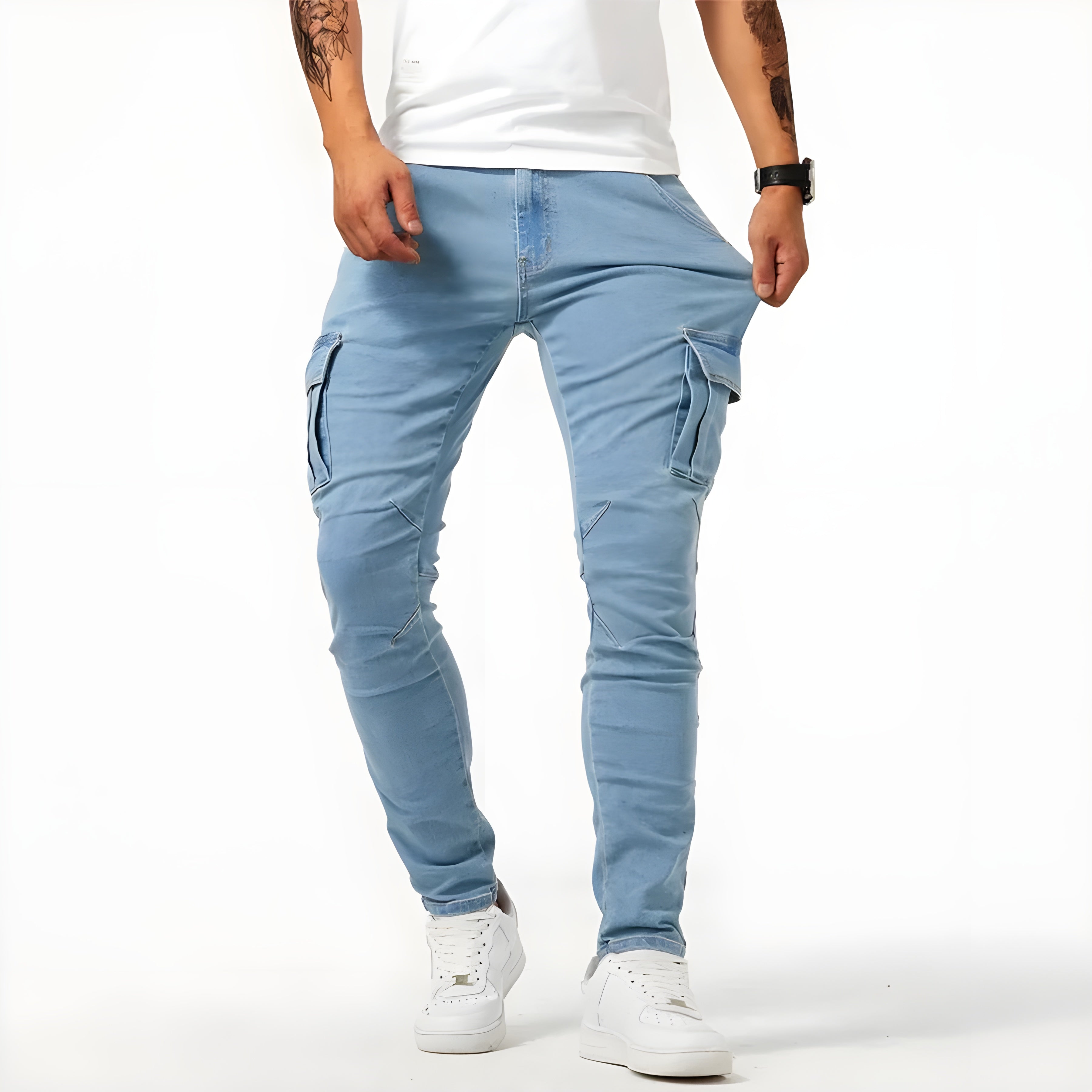 Samuele™ | Pantaloni cargo in denim elasticizzato