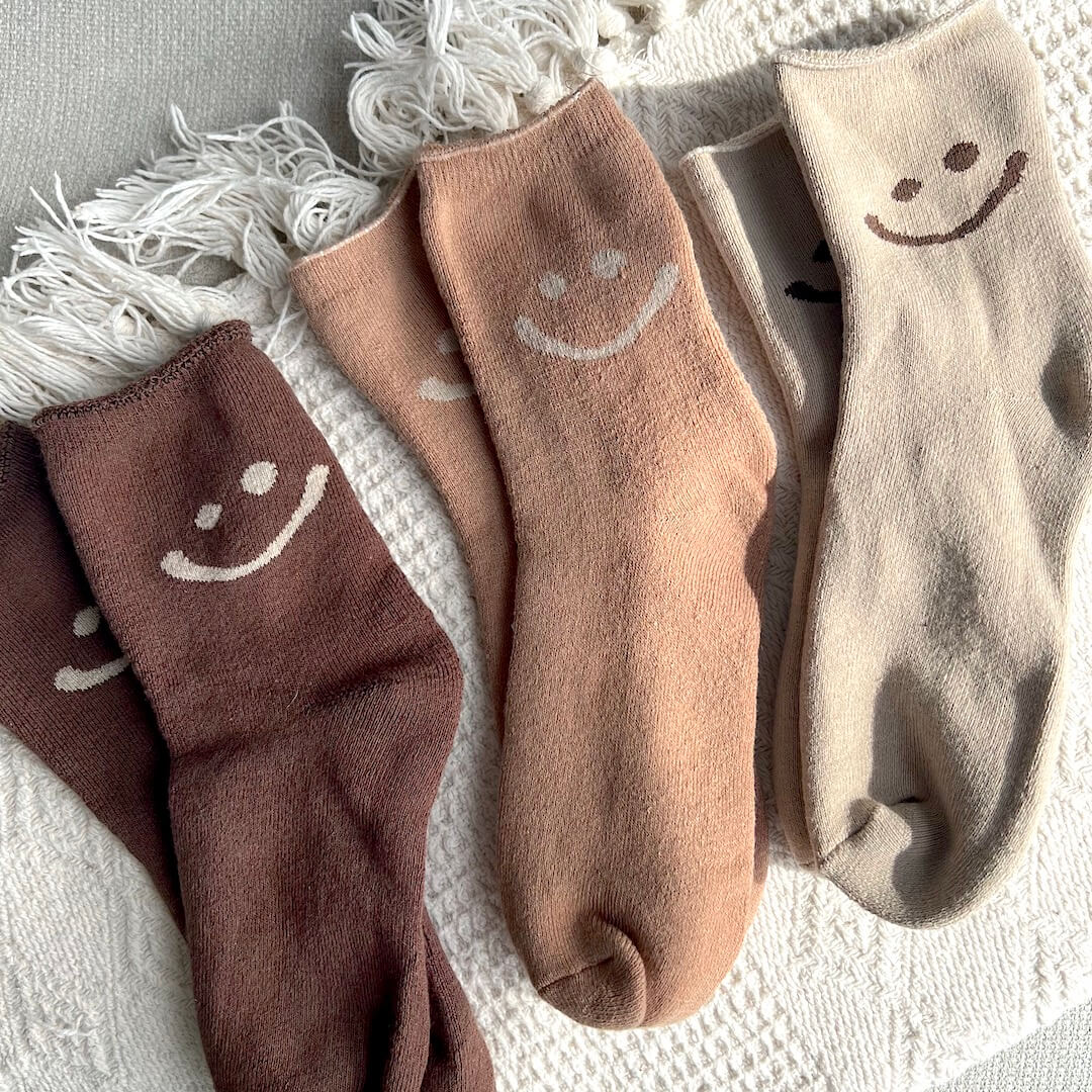 Socken mit Happy Face im Set