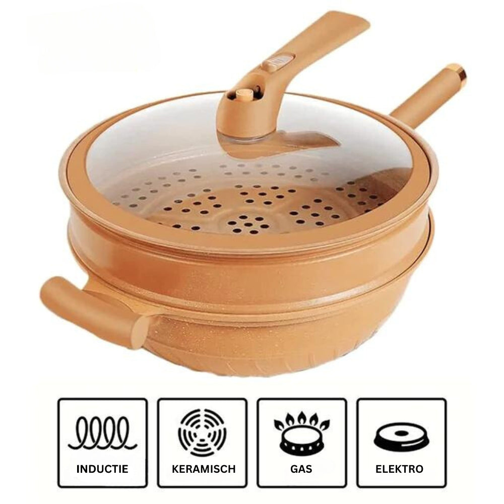 Eco Cuisine - Wok Premium pour toutes les sources de chaleur