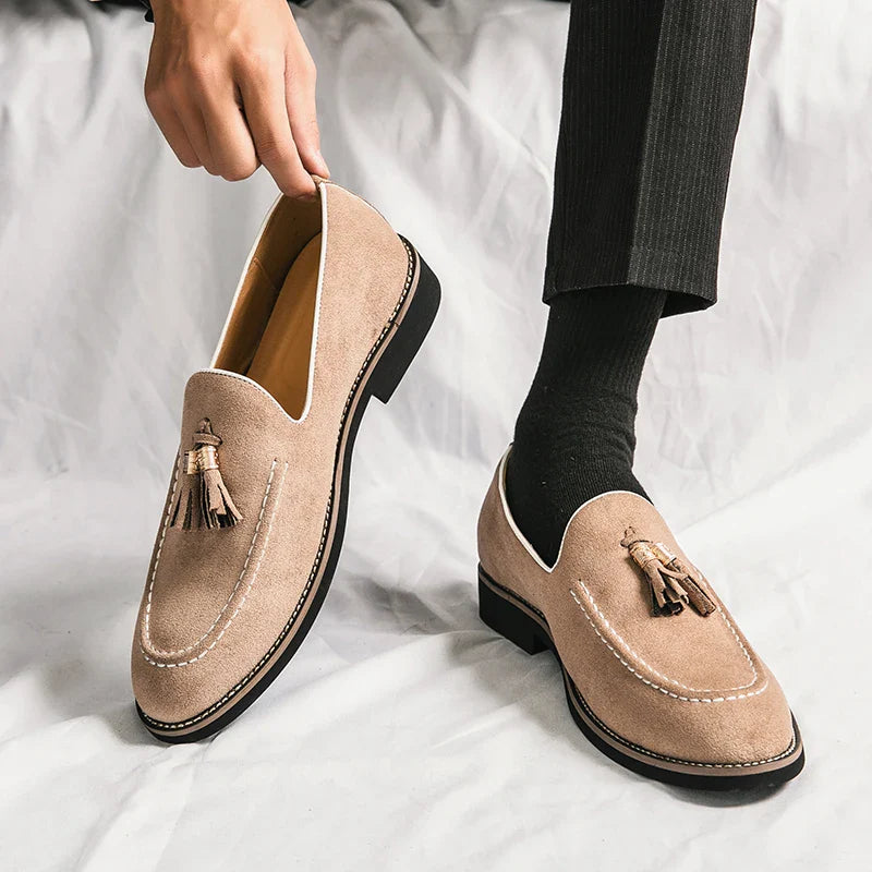 Italiaanse suède leren heren loafers