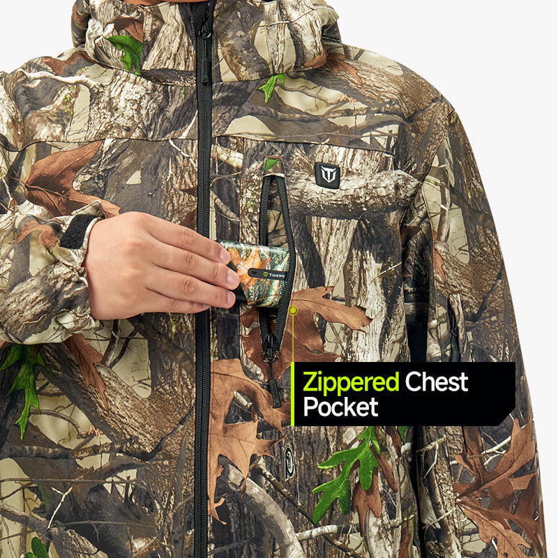 Chaqueta térmica suave para hombre con capucha desmontable y batería talla S-XXXL