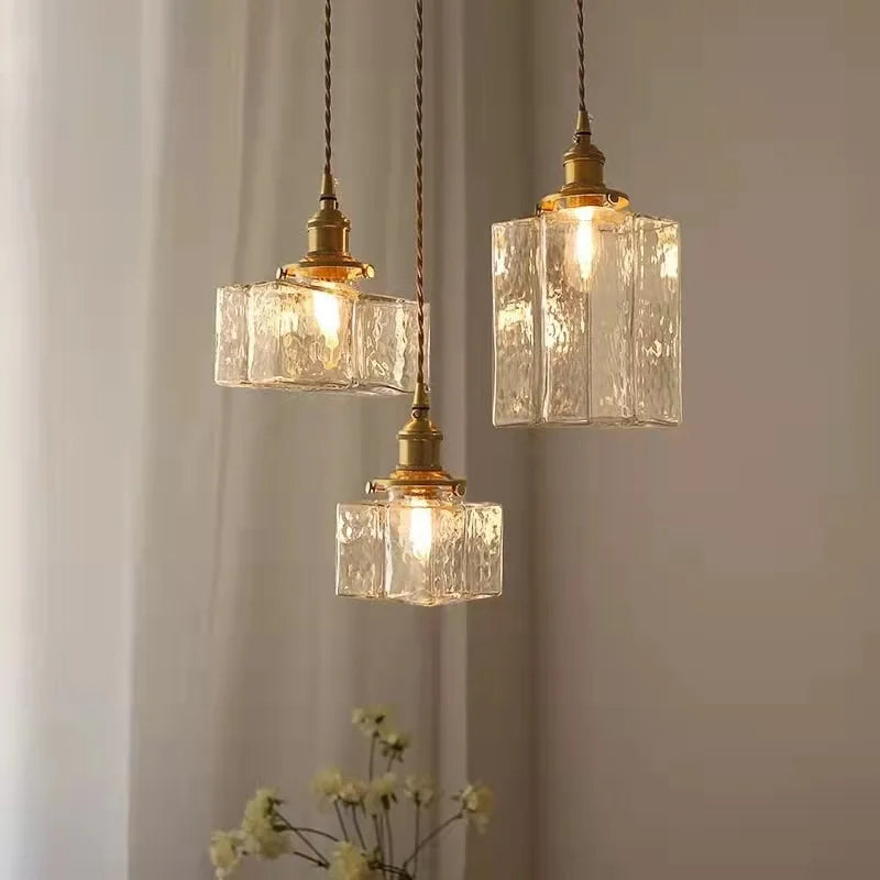 HarmonyHue - Vintage Glas-Pendelleuchte