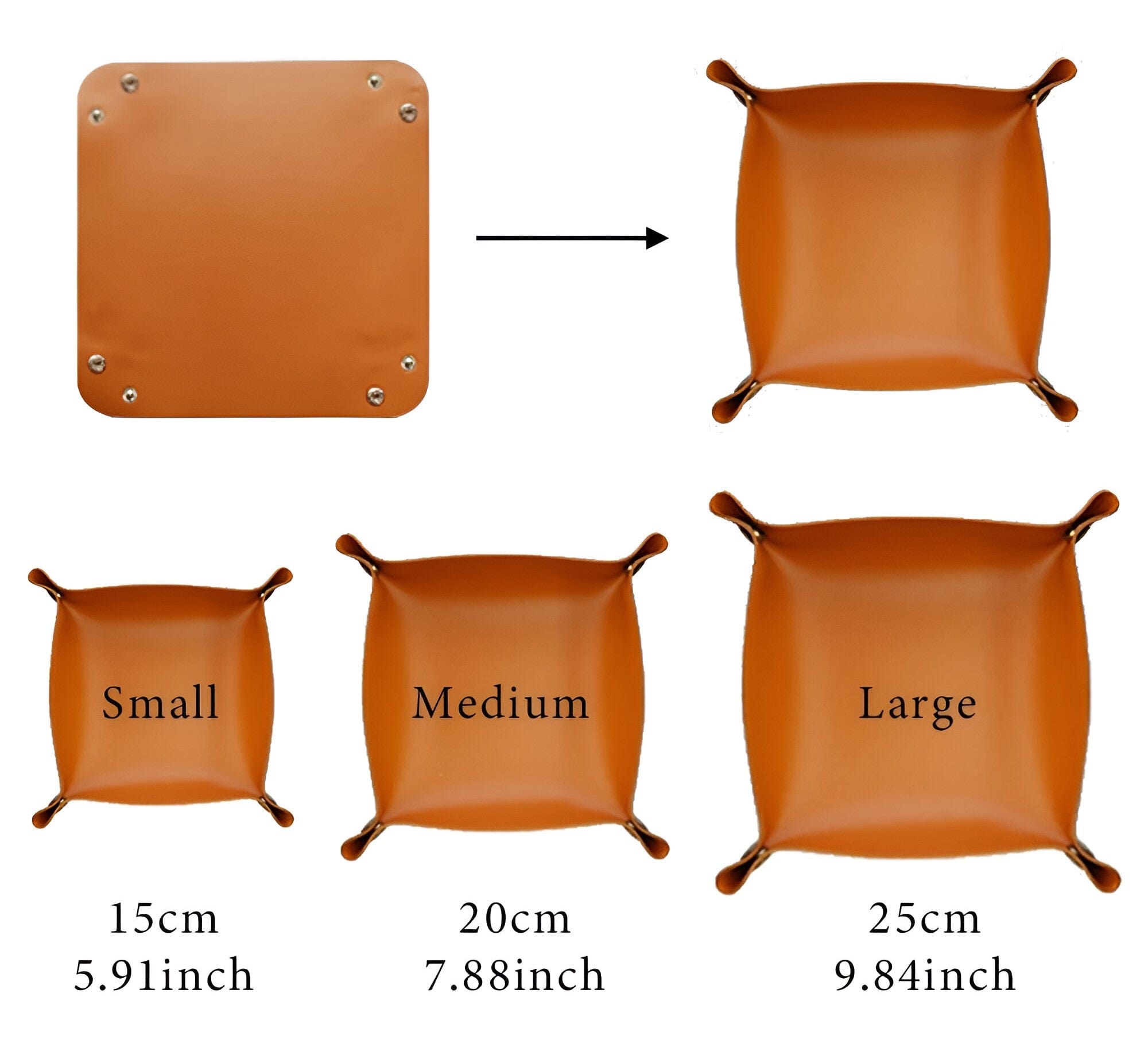 Läderbricka Förvaring Box