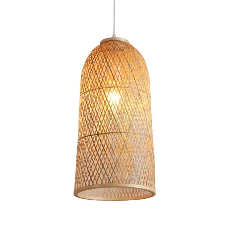 Elegant taklampa i bambu