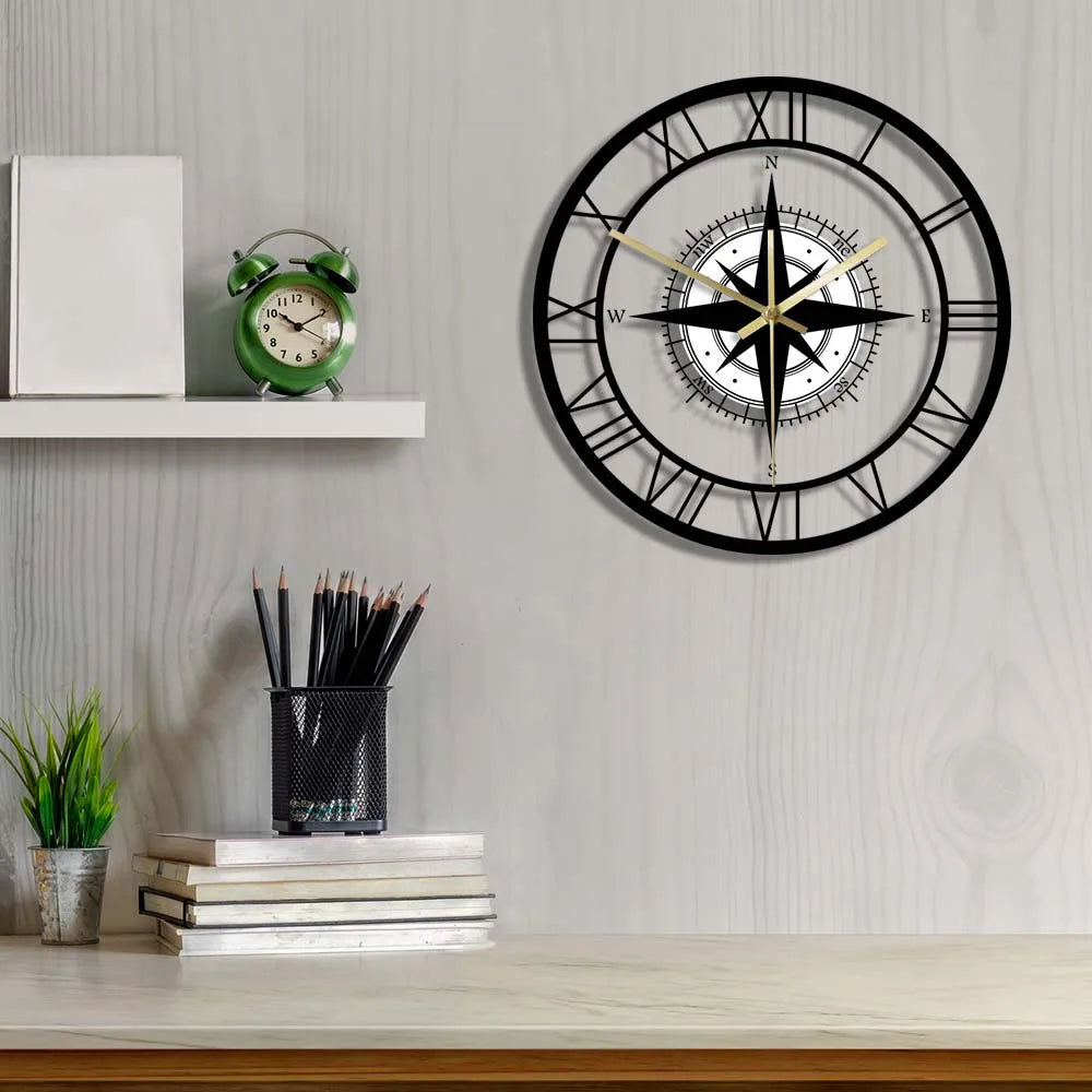 DirectionalChart - Horloge murale avec boussole nautique