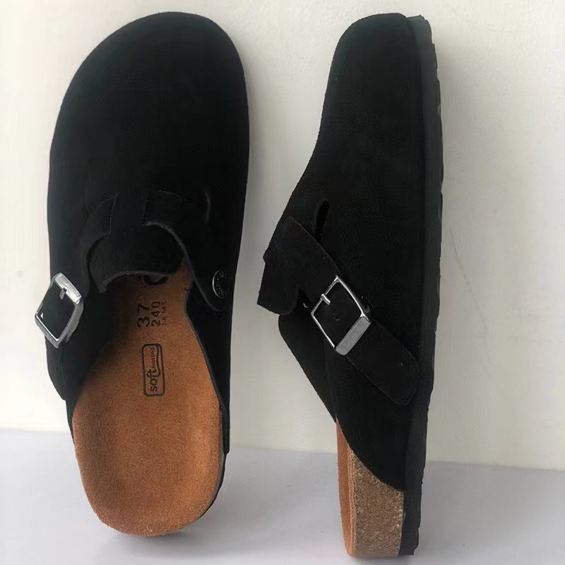 Eudoxia – Premium Unisex Leder Slipper Boston Sandalen: Stil und Qualität in einem