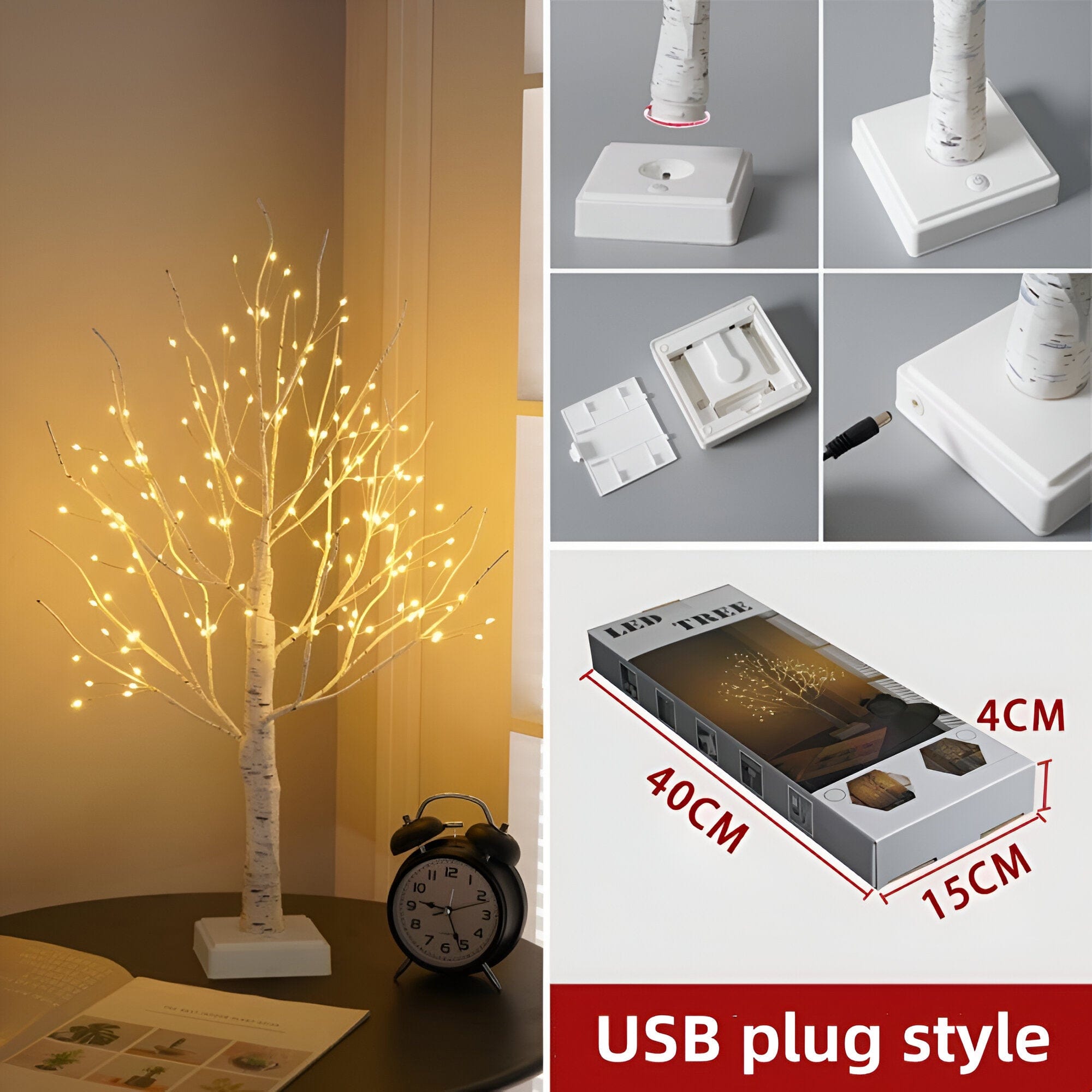 USB LED Nyírfa Fények