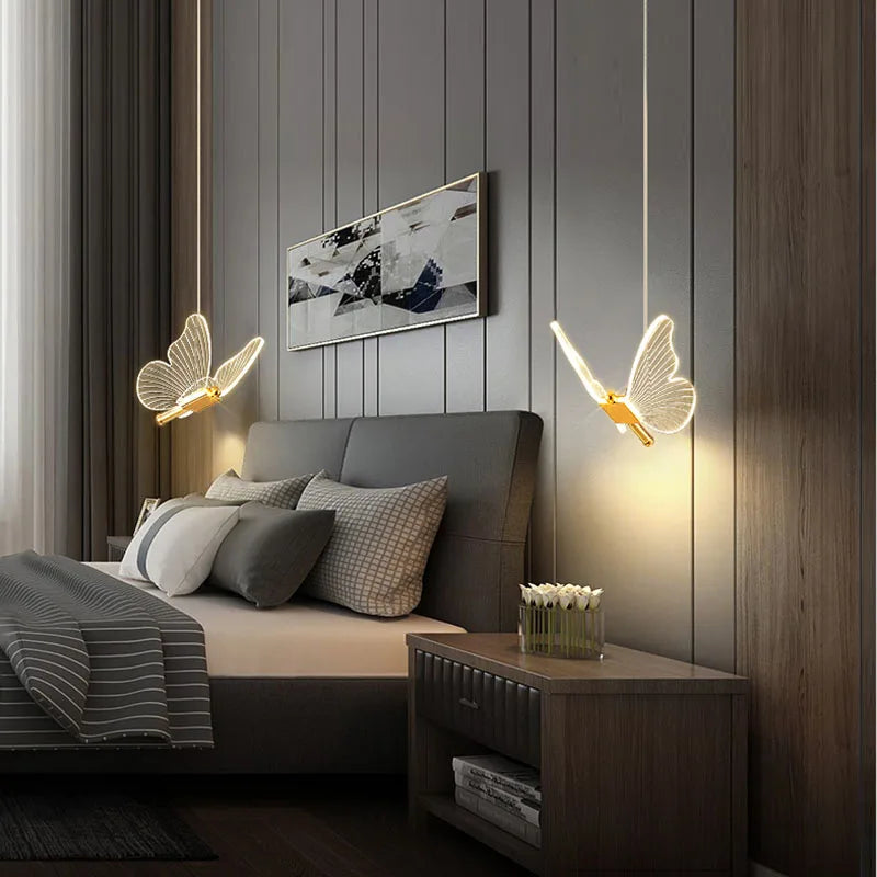 FlutterGlow - Lampada a sospensione a farfalla a LED