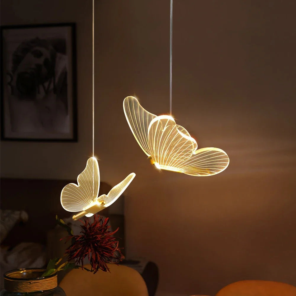 FlutterGlow - Lampada a sospensione a farfalla a LED