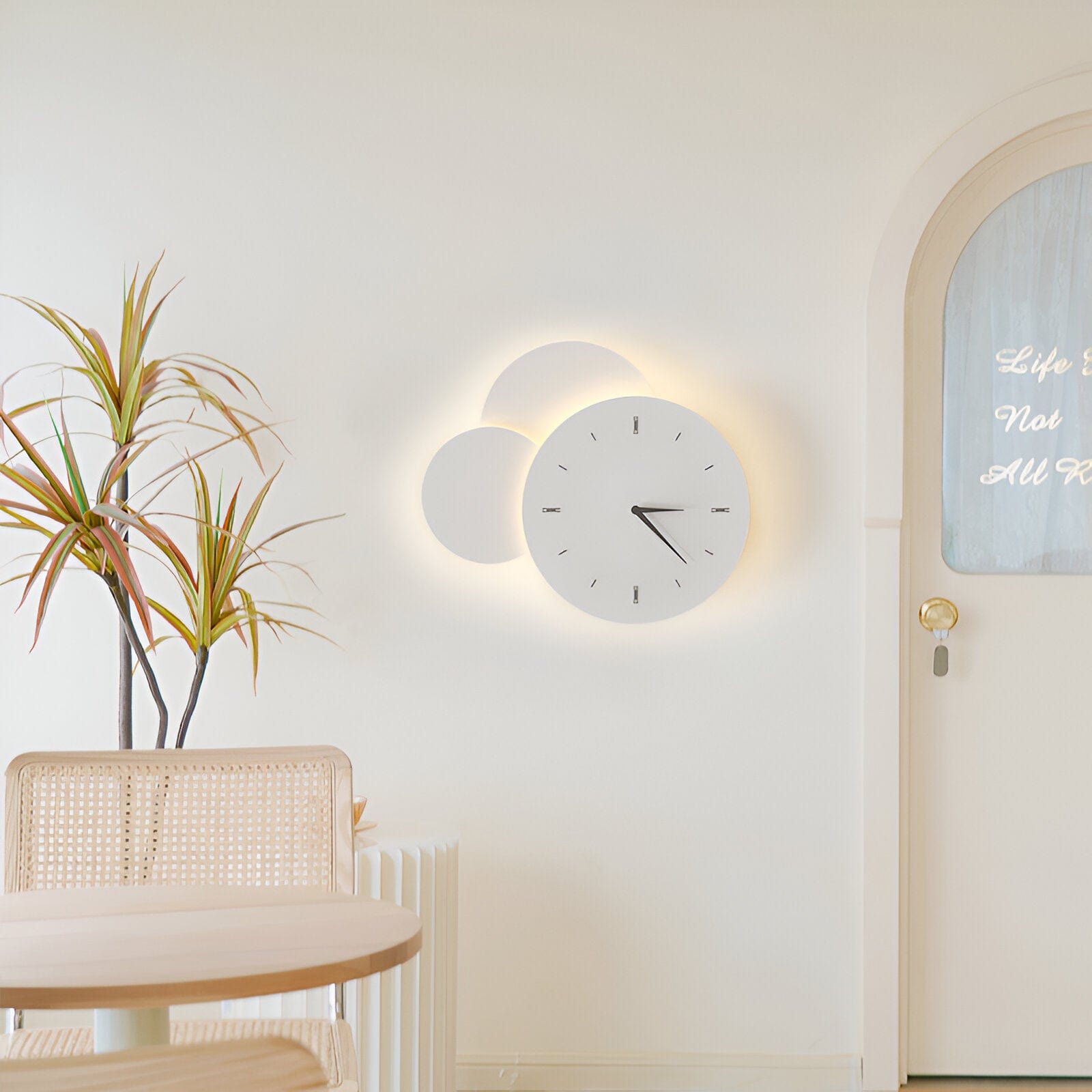 LED Clock Wall Sconces