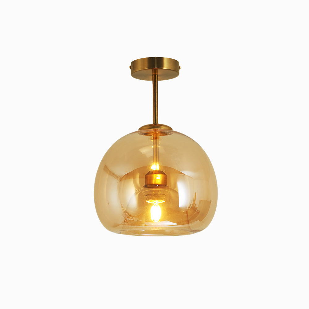 Goldenova - Elegante lampada da soffitto rotonda in nero e oro