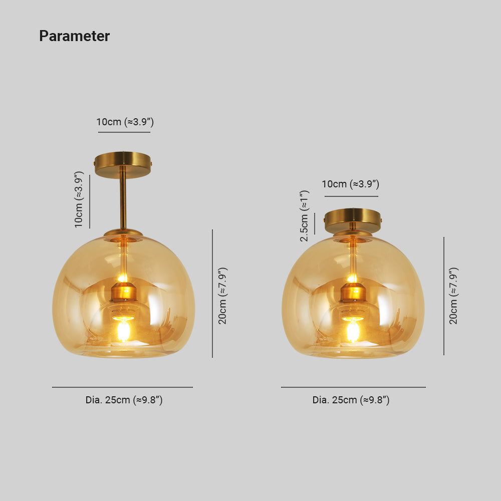 Goldenova - Elegant rund taklampe i svart og gull