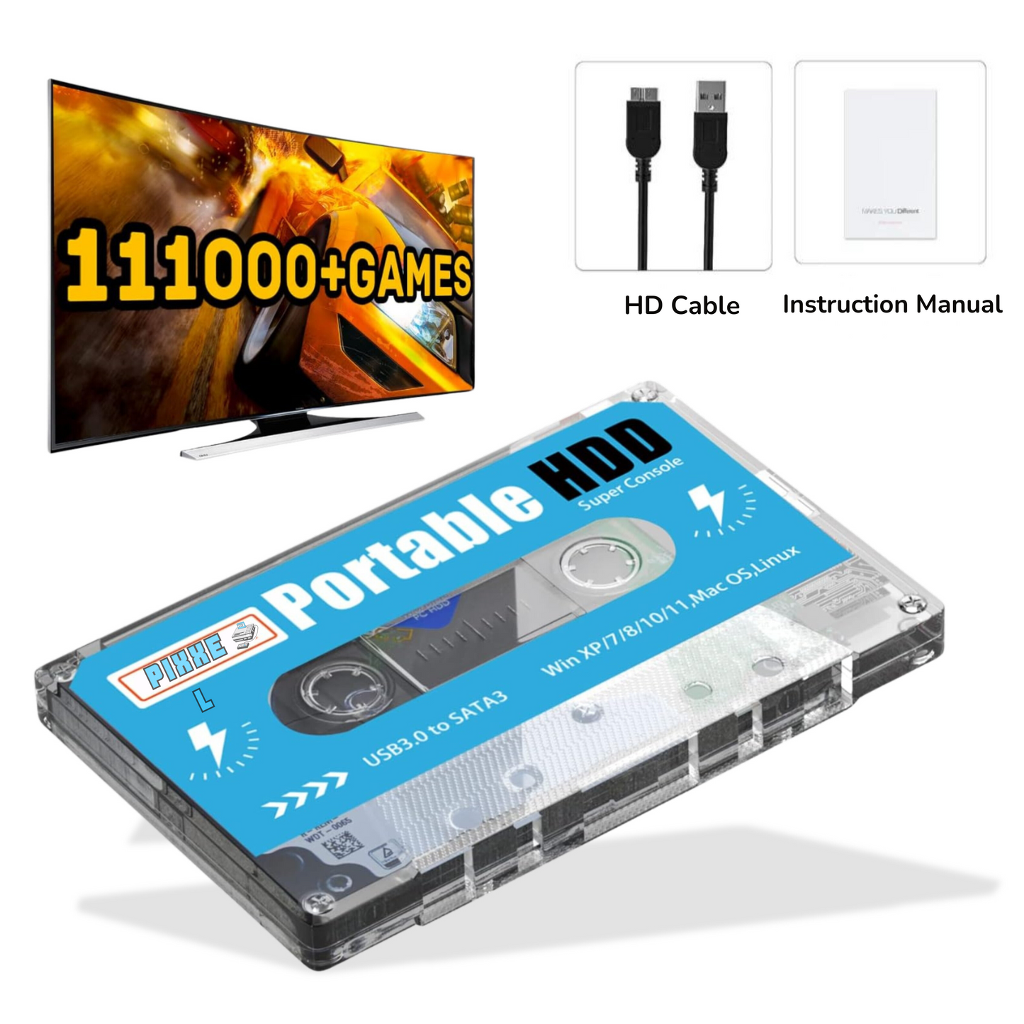 Retro Gaming Cassette - over 100.000 spil - plug and play! PS3, PS1, N64, WII++