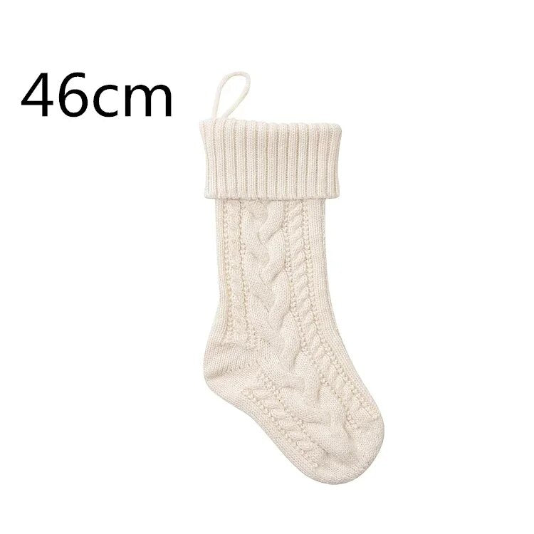 Large Cable Knitted Christmas Stocking - 13 Colours