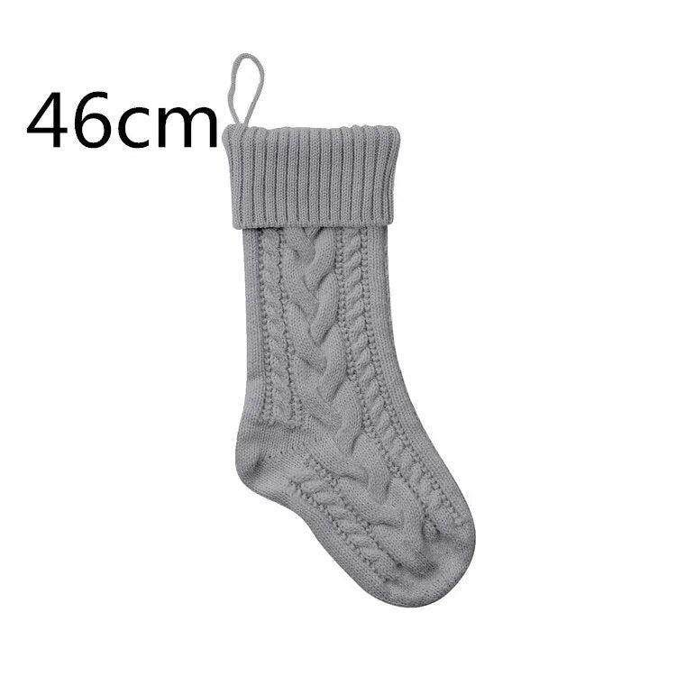 Large Cable Knitted Christmas Stocking - 13 Colours