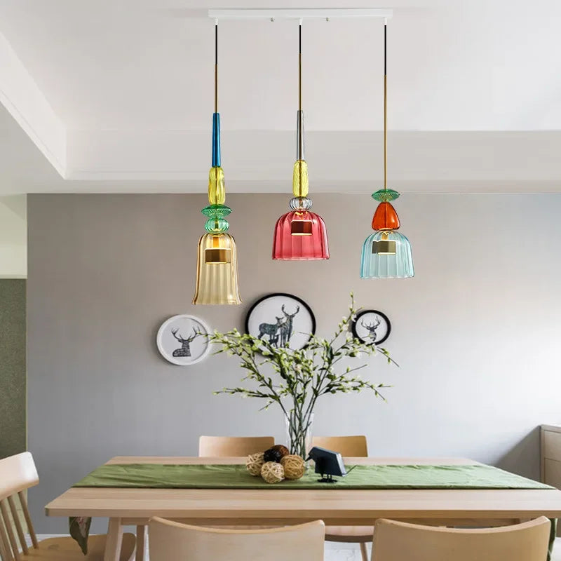 UrbanSimplicity - Hanglampen met gekleurd glas