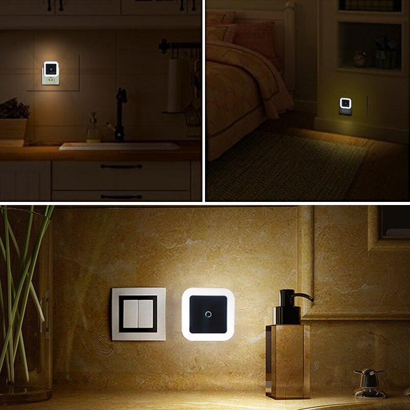 Juego de 2 prácticas luces nocturnas infantiles con sensor de movimiento